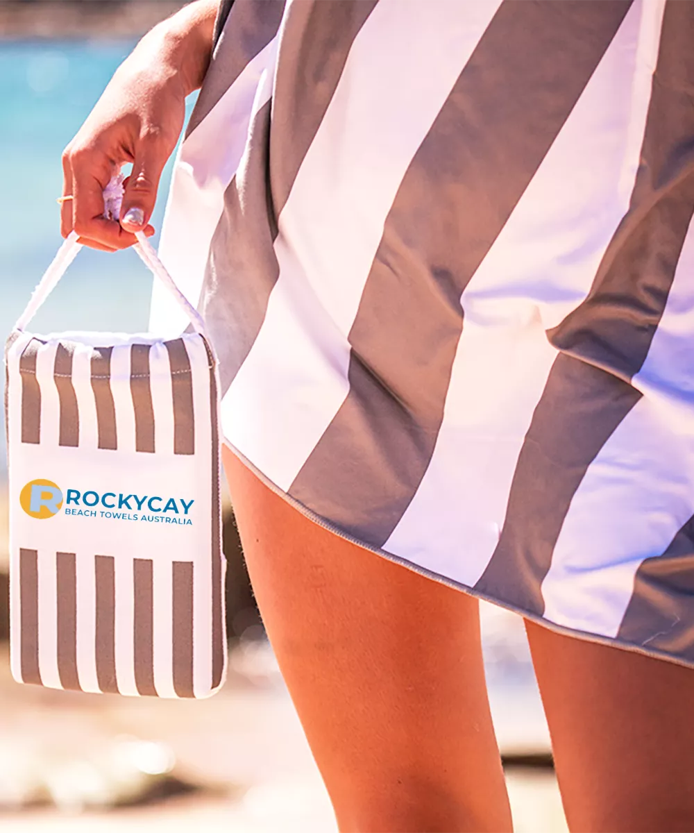 Beach Towel Set of 5: Green, Yellow, Sky Blue, Pink, Grey