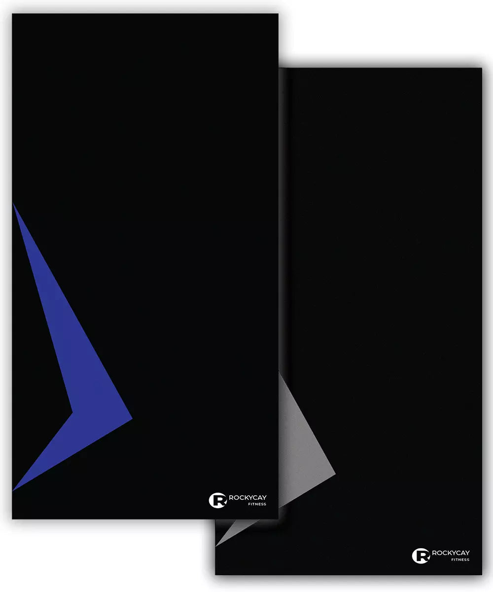 Set of 2 Gym Towels - Blue and Grey