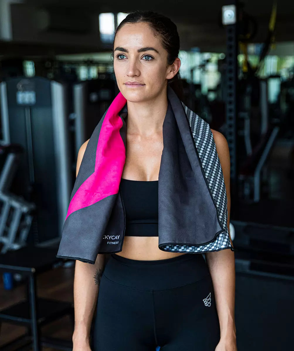 Antibacterial Gym Towel - Power Fuchsia