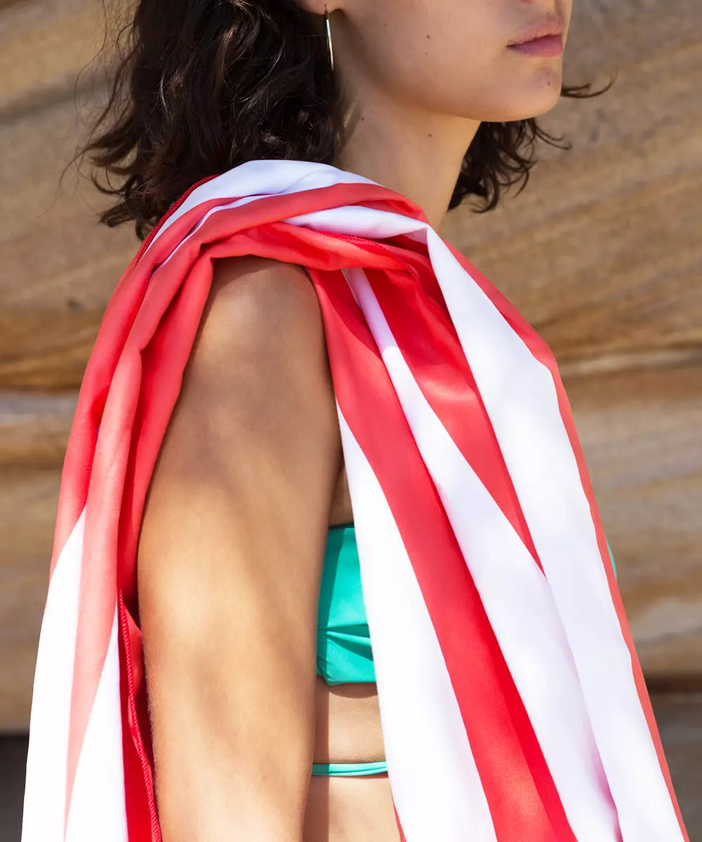 Sand Free Beach Towel - Fire Red