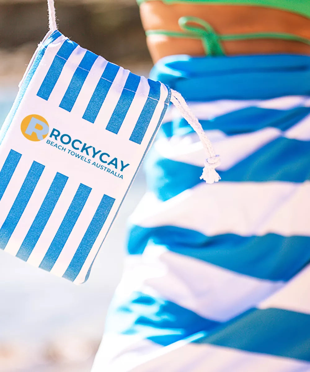 Sand Free Beach Towel - Caribbean Blue