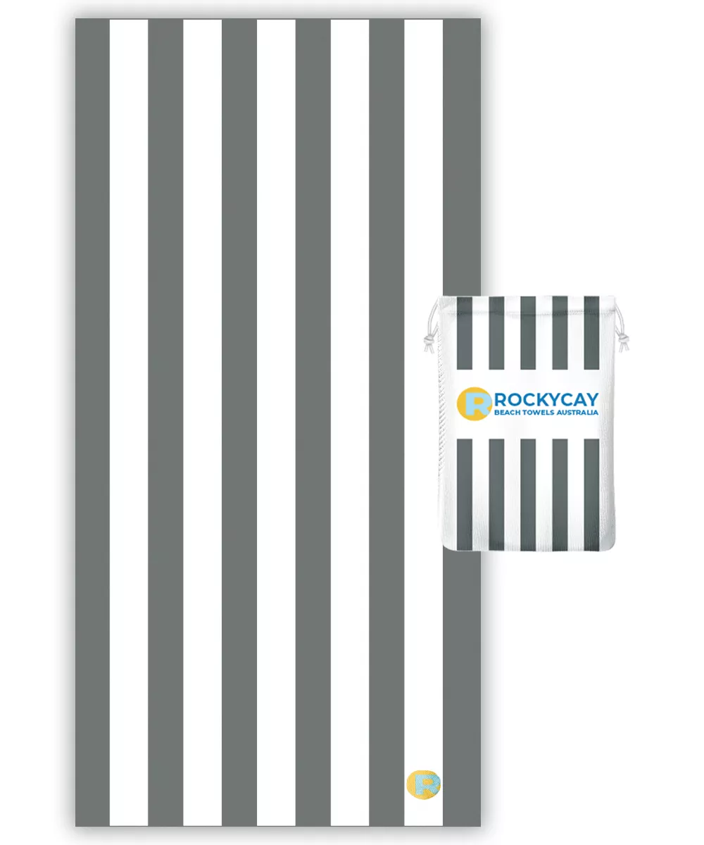 Beach Towel Set: Yellow, Sky Blue, Purple, Grey