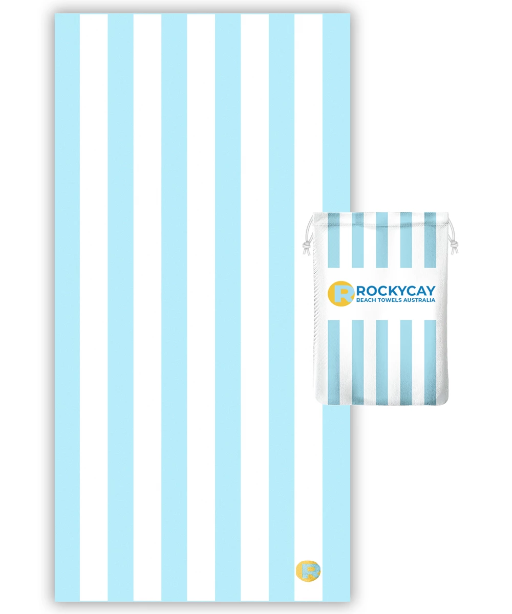 Beach Towel Set: Yellow, Sky Blue, Purple, Grey