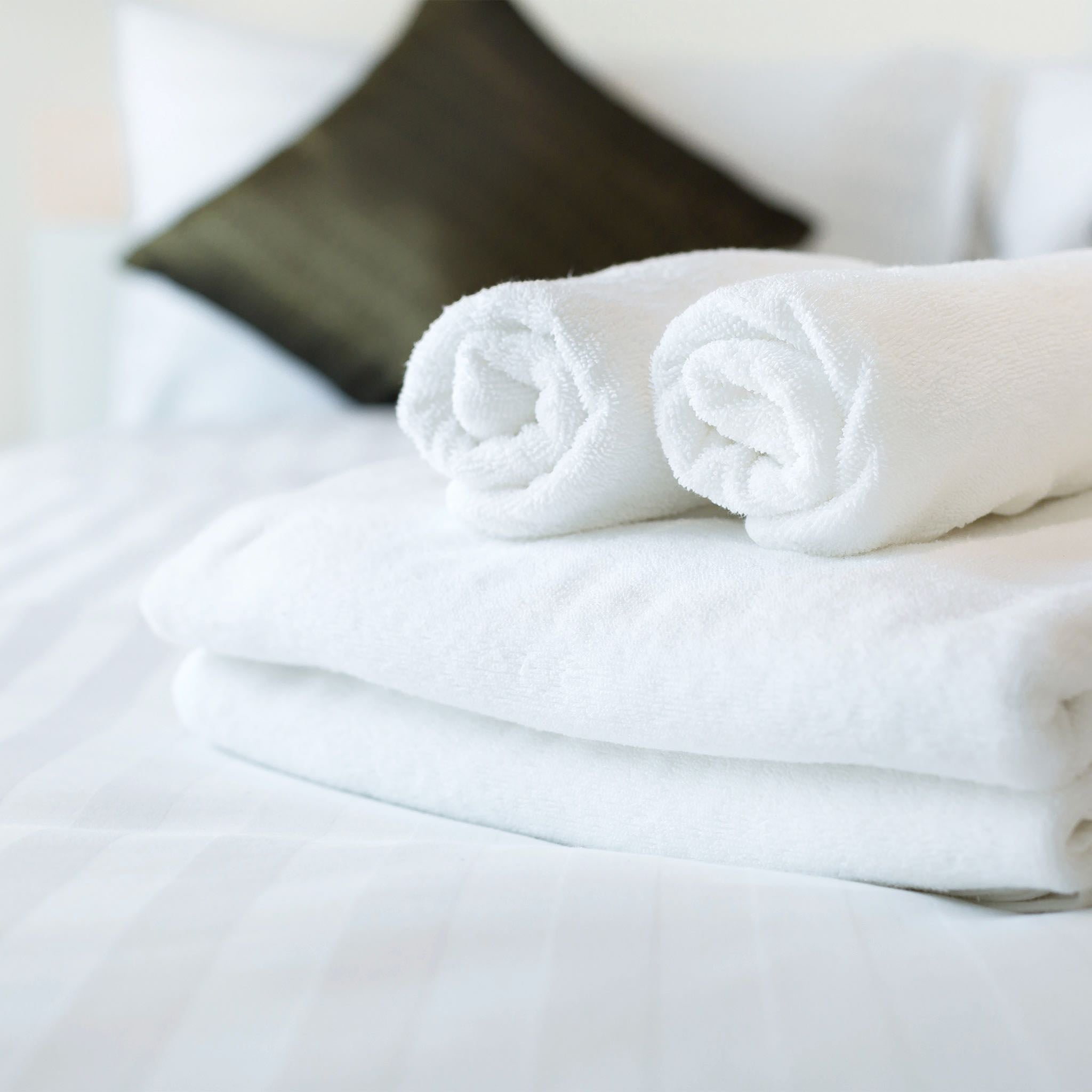 SPA Bath Sheet and Hand Towel - White